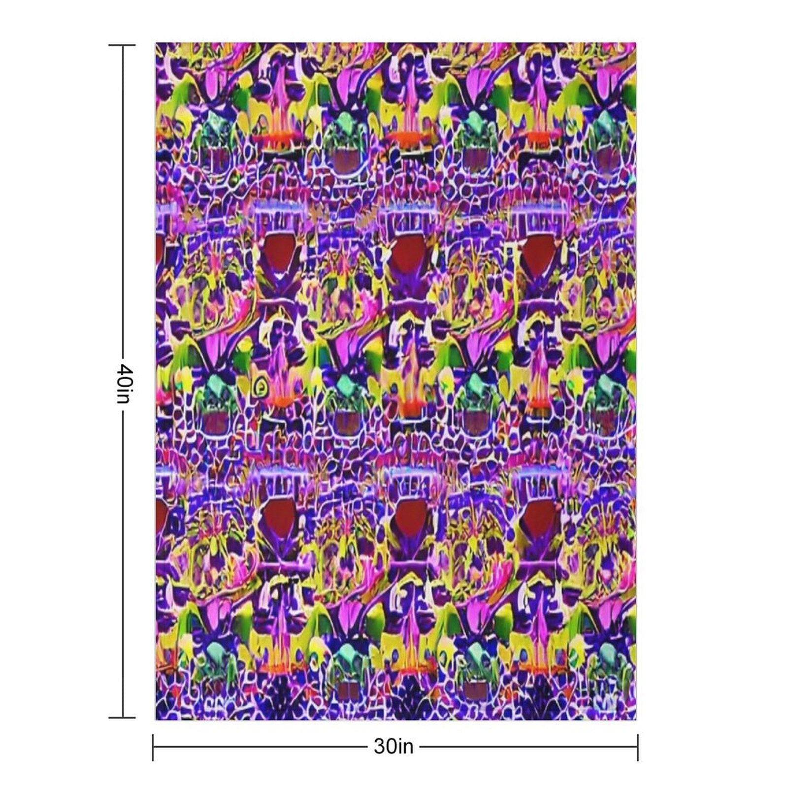 Abstract Patterns Warm Colors Premium Throw Blanket