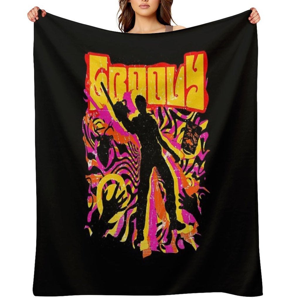 Stay Groovy - Evil Dead Sustainable Throw Blanket