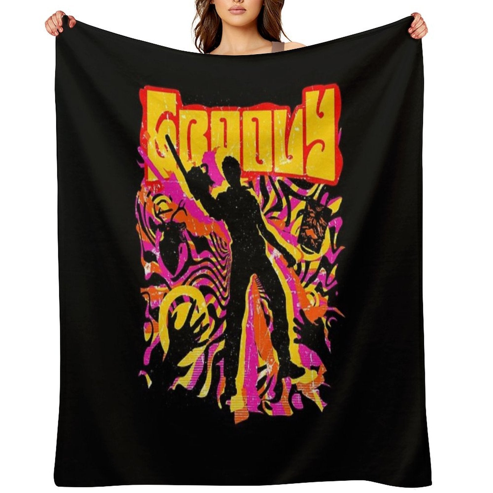 Stay Groovy - Evil Dead Sustainable Throw Blanket