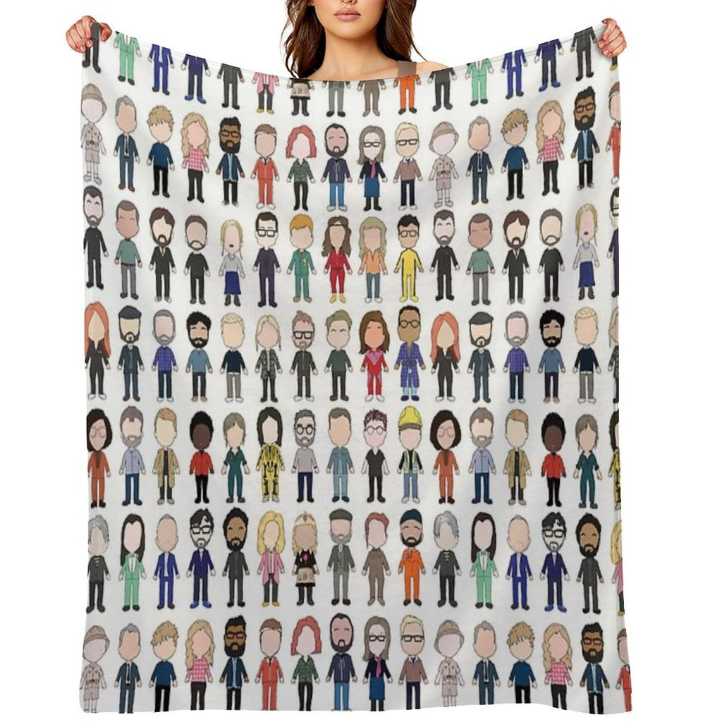 Cast Poster Taskmaster First Ten Series Shrink-resistant Throw Blanket