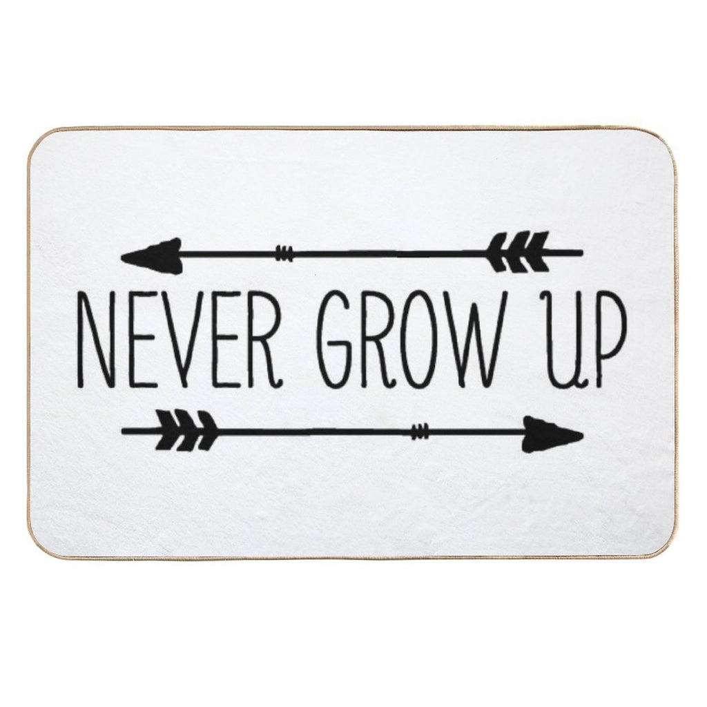Never Grow Up  Dirt-Trapping Bath Mat