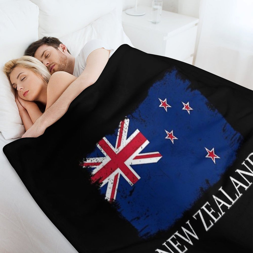 New Zealand Country Flag New Zealand Country Tourist Sustainable Throw Blanket