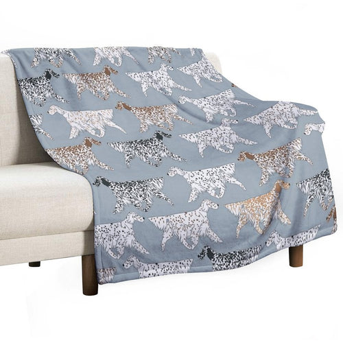 All The English Setters! Velvety-soft Throw Blanket