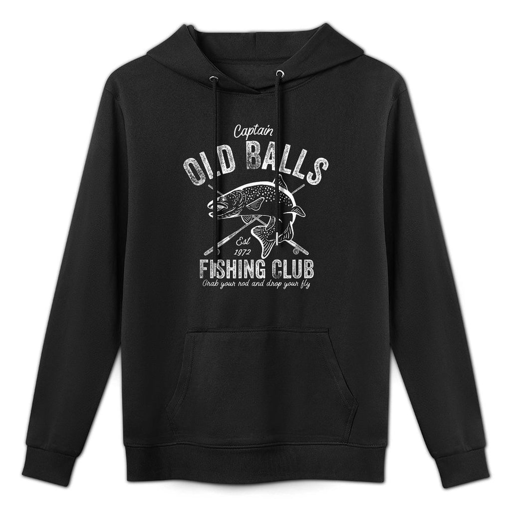 Funny Fishing Birthday Old Balls for Men's 50th Birthday Durable Construction Hoodie