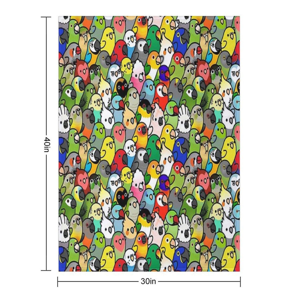 Everybirdy Pattern 2023 All-season Throw Blanket