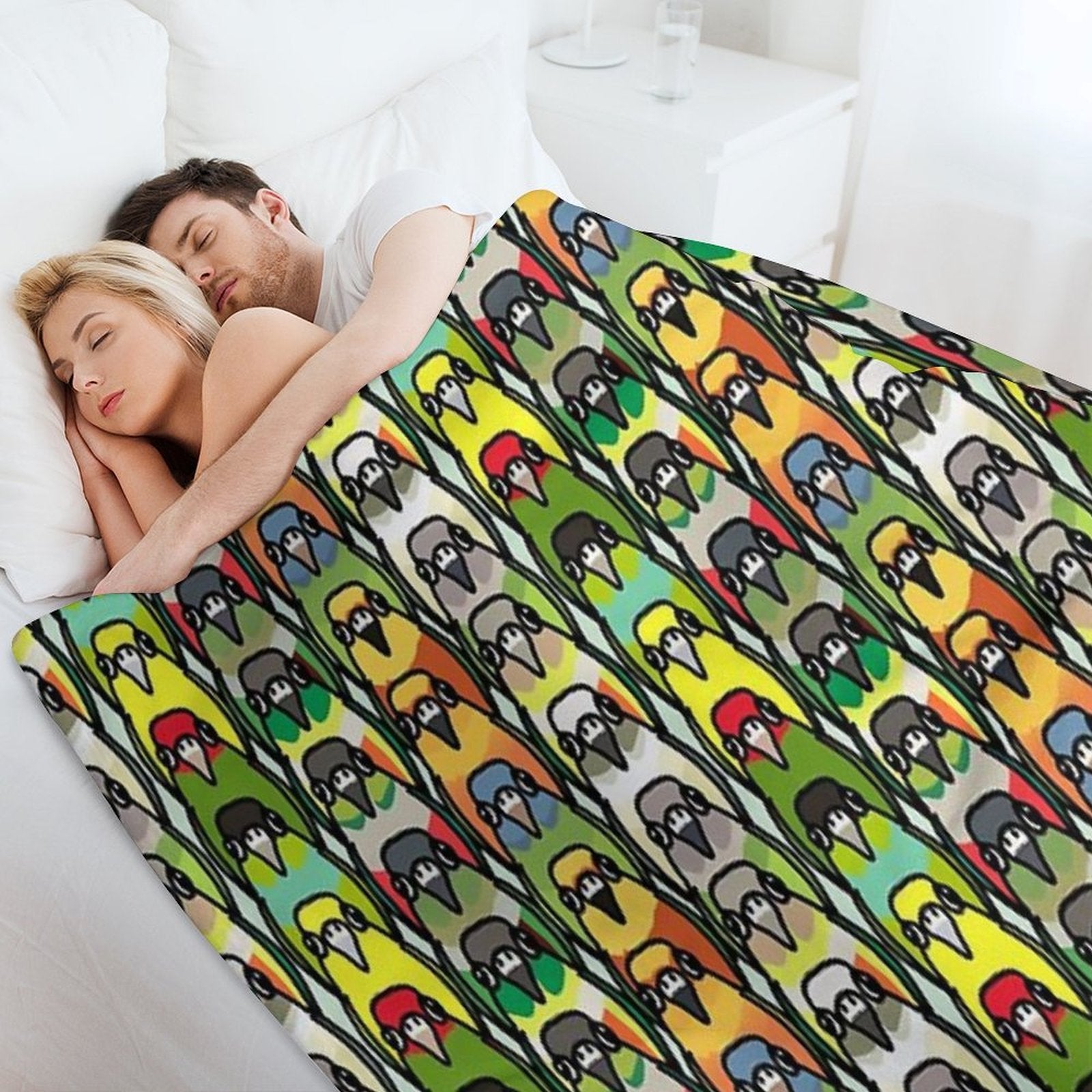 Conure Pattern Easy Care Throw Blanket