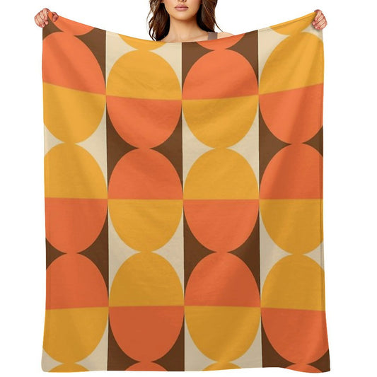 Mid Century Modern Geometric Abstract Pattern 727 Eco-conscious Throw Blanket