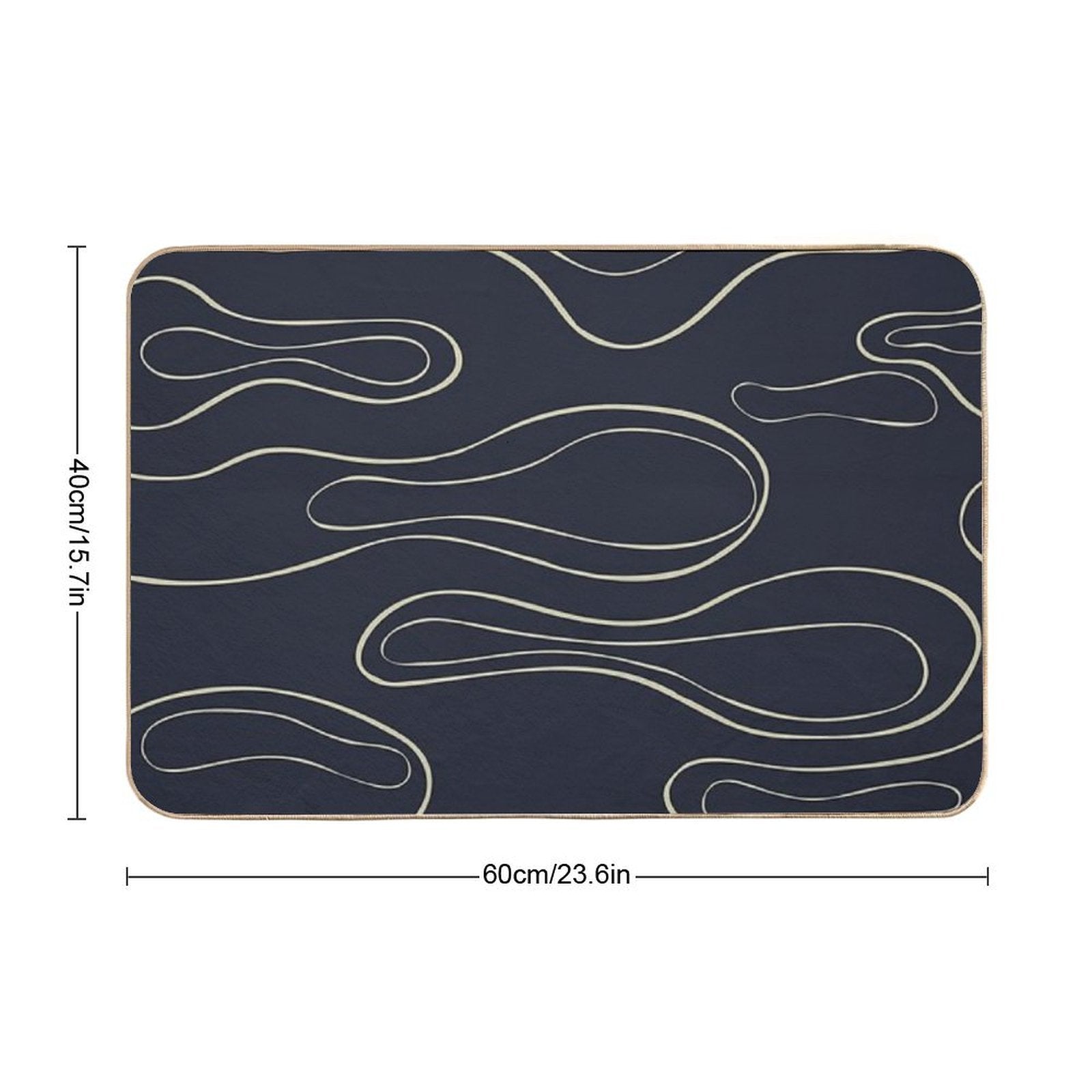 Night Waves  Fade-Resistant Bath Mat