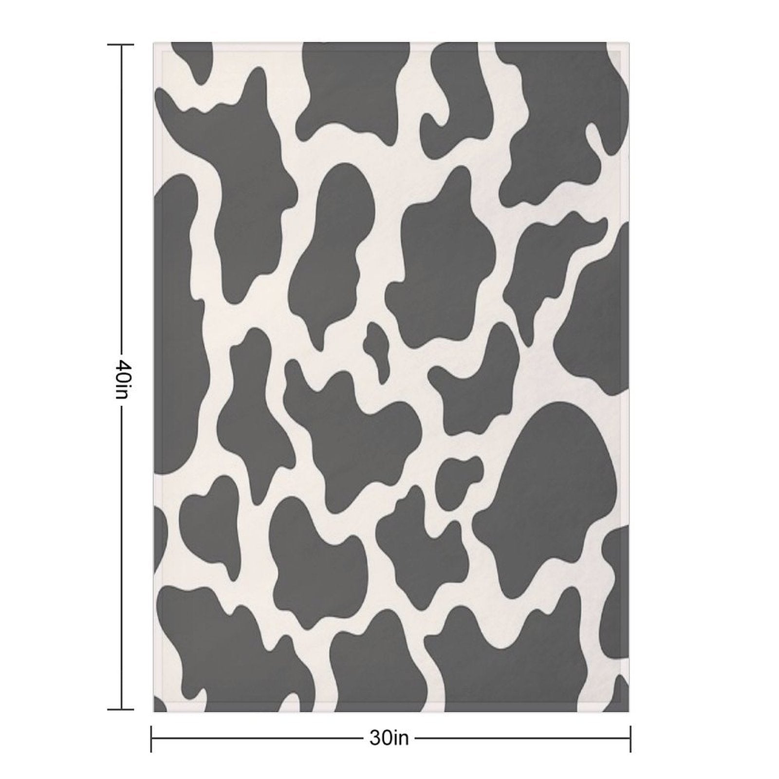 Cow Pattern. Black And White All-season Throw Blanket