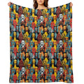 Dachshund in Geometric Camouflage Pattern Lightweight Throw Blanket