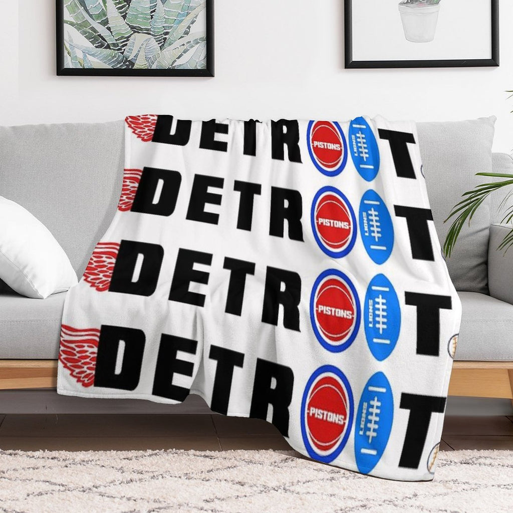 Detroit Sports Travel-friendly Throw Blanket