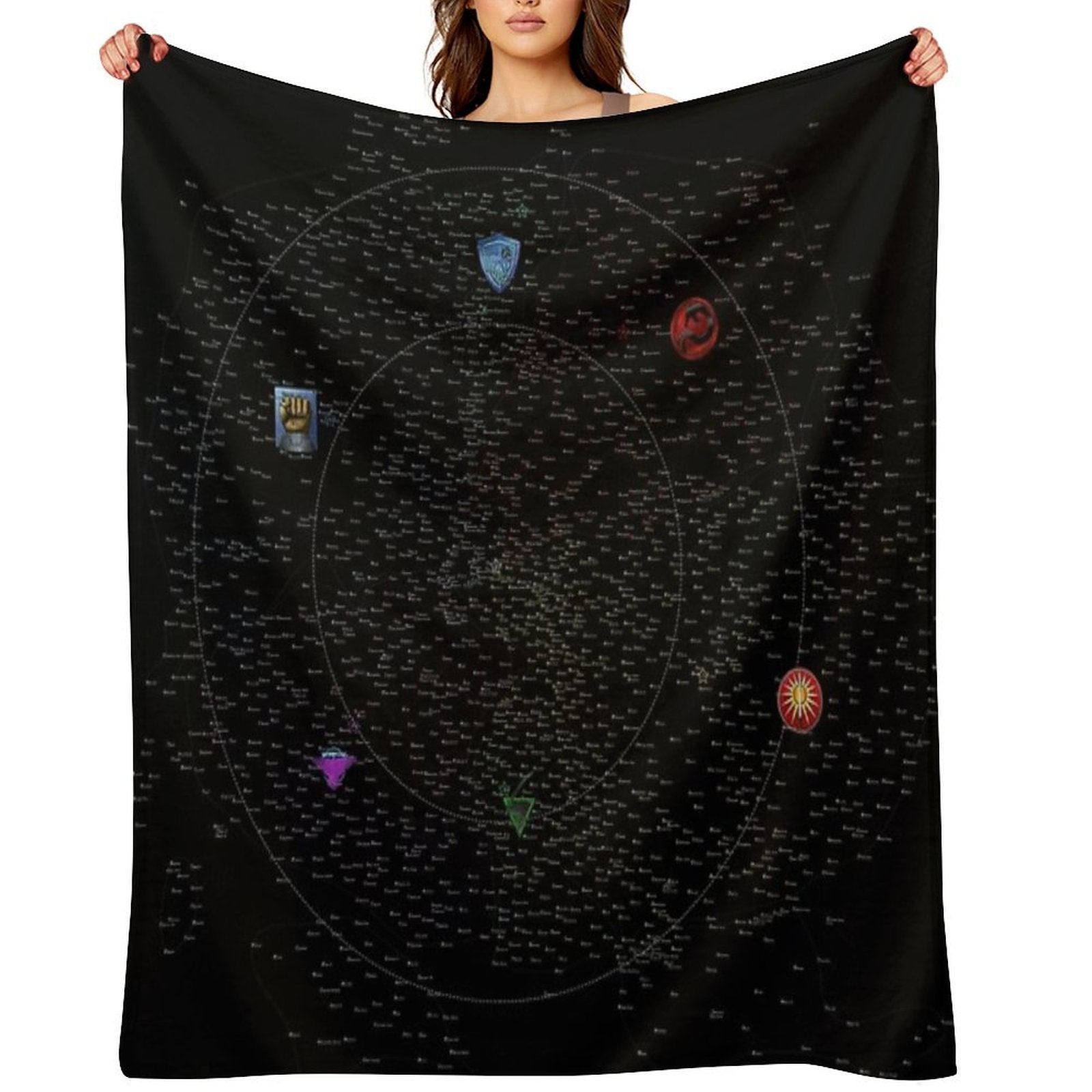 Map of The Inner Sphere Ca. 3048 (transparent) Multi-functional Throw Blanket