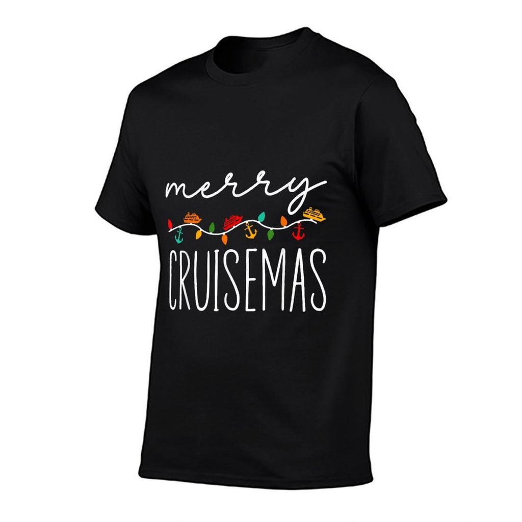 Merry Cruisemas Cruise Mas Christmas Cruise  Ribbed Collar T-Shirt
