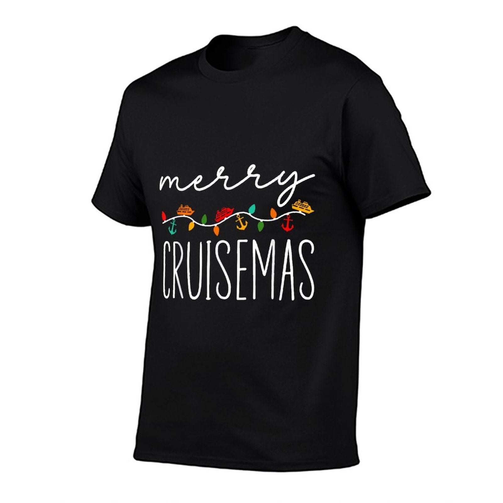 Merry Cruisemas Cruise Mas Christmas Cruise  Ribbed Collar T-Shirt