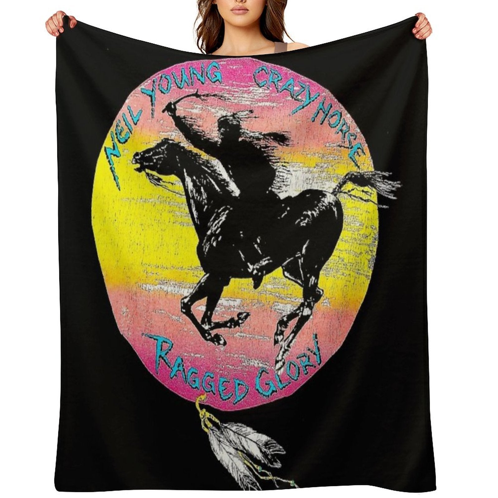Ragged Glory. Travel-friendly Throw Blanket