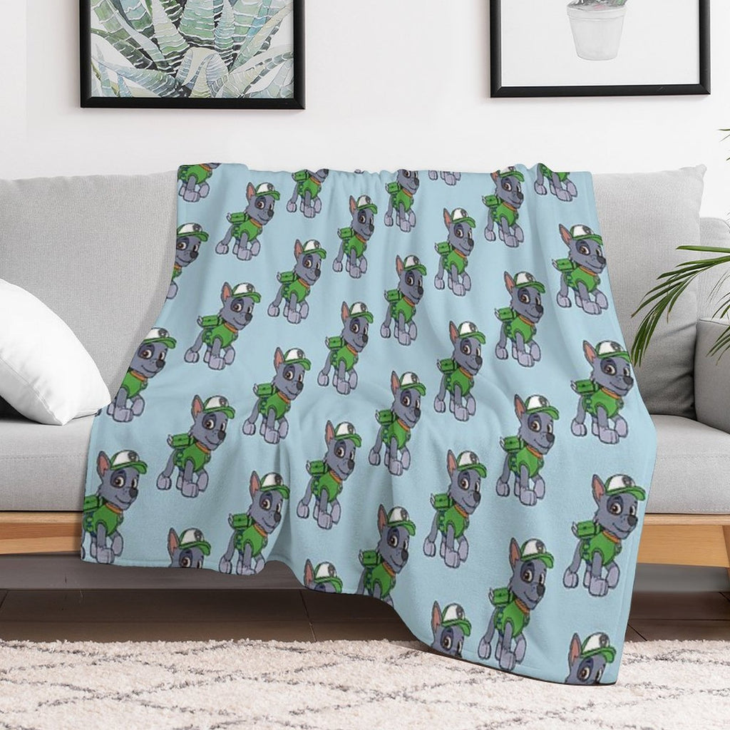 Paw Patrol Blanket, Mug, Shower Mat with Rocky! Plush Throw Blanket