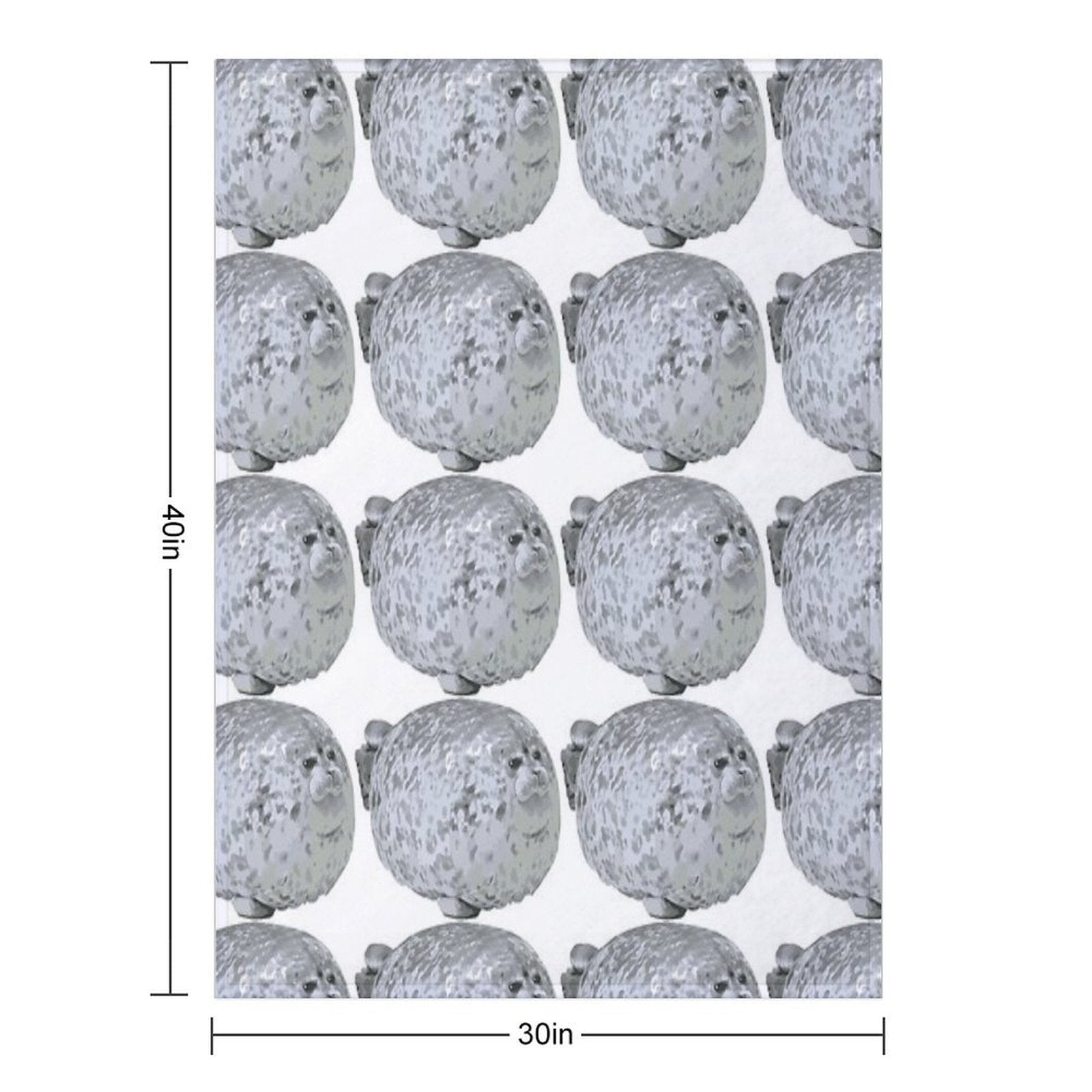 Cute Little Chonky Seal Multi-functional Throw Blanket
