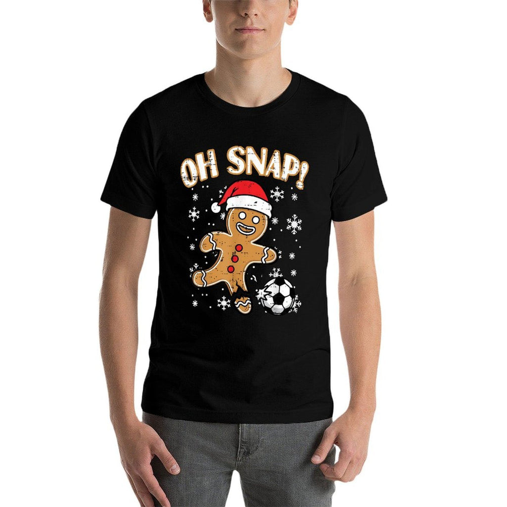 Christmas Gingerbread Soccer Oh Snap Funny Xmas Boys Kid Men  Vintage-inspired T-Shirt