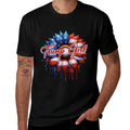 Trump Girl Trump 2024 American Flag Sunflower Re-Election  Polyester Blend T-Shirt