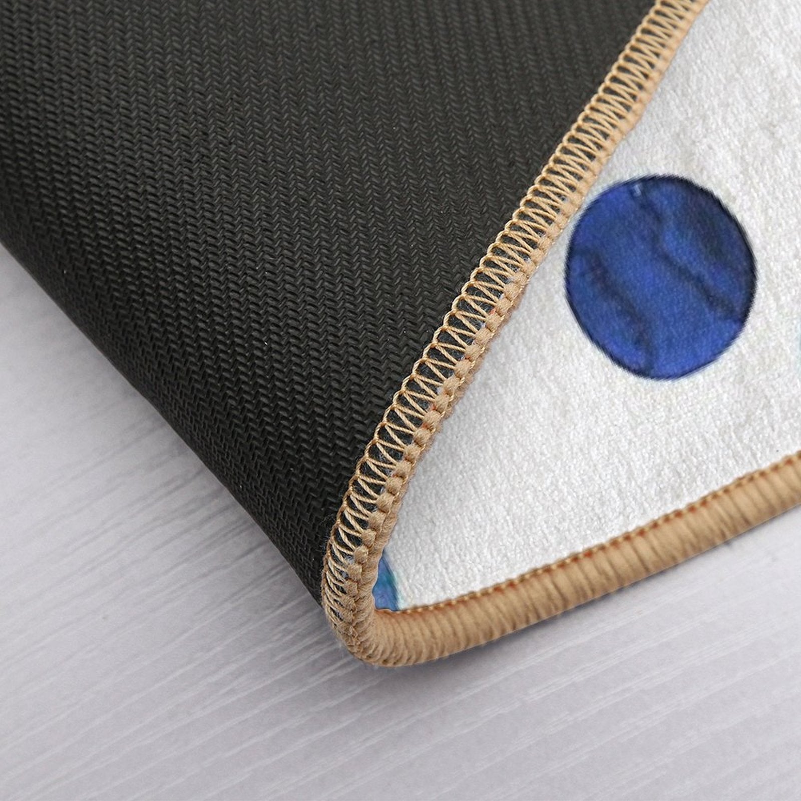 Watercolor Polka Dots - Geometric Dot Print - Blue  Absorbent Bath Mat