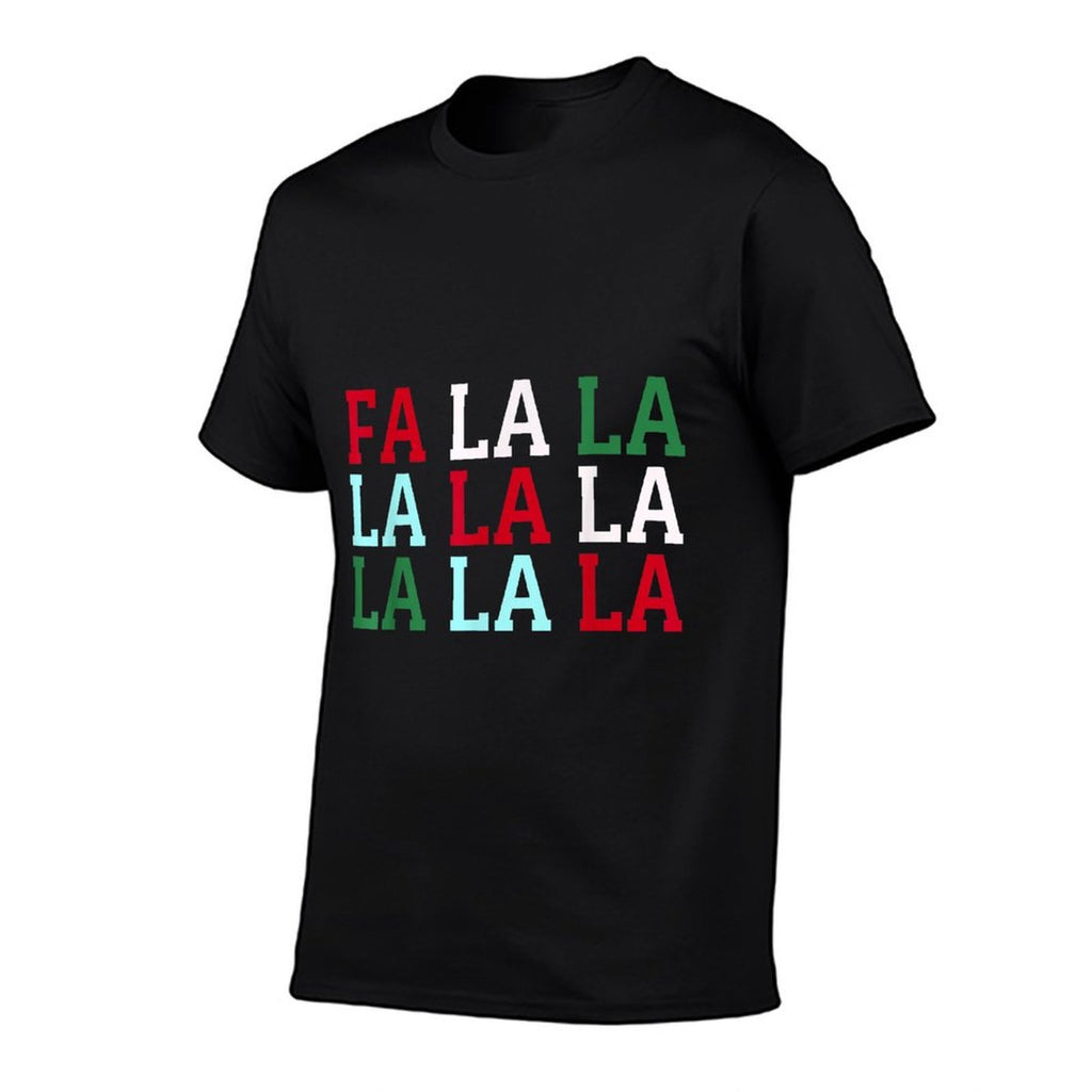 Christmas Womens Mens Holiday Fun Christmas FA La La La La  Summer-ready Fabric T-Shirt