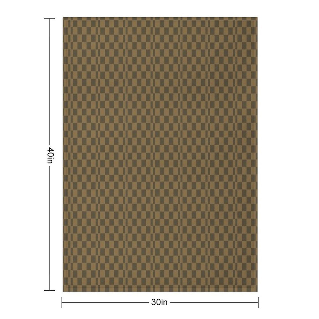 Lola Brown Check Quick-dry Throw Blanket