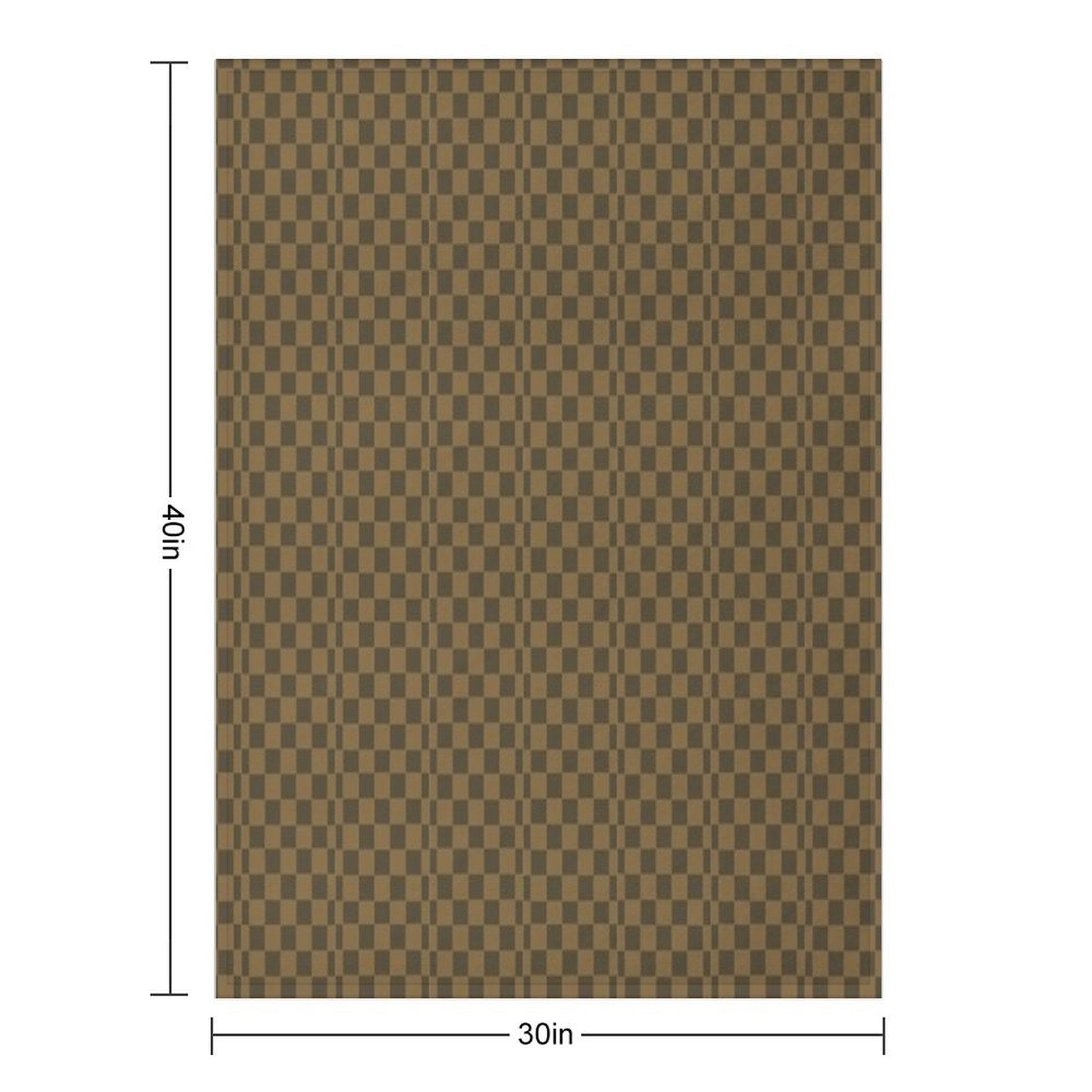 Lola Brown Check Quick-dry Throw Blanket