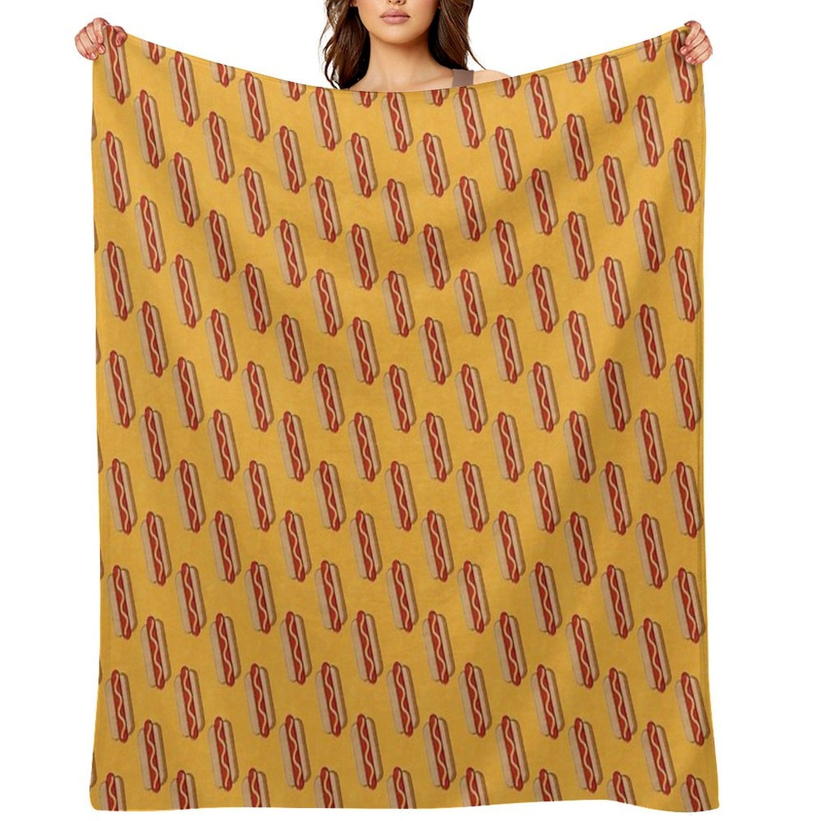 FAST FOOD  Hot Dog - Pattern Multi-functional Throw Blanket