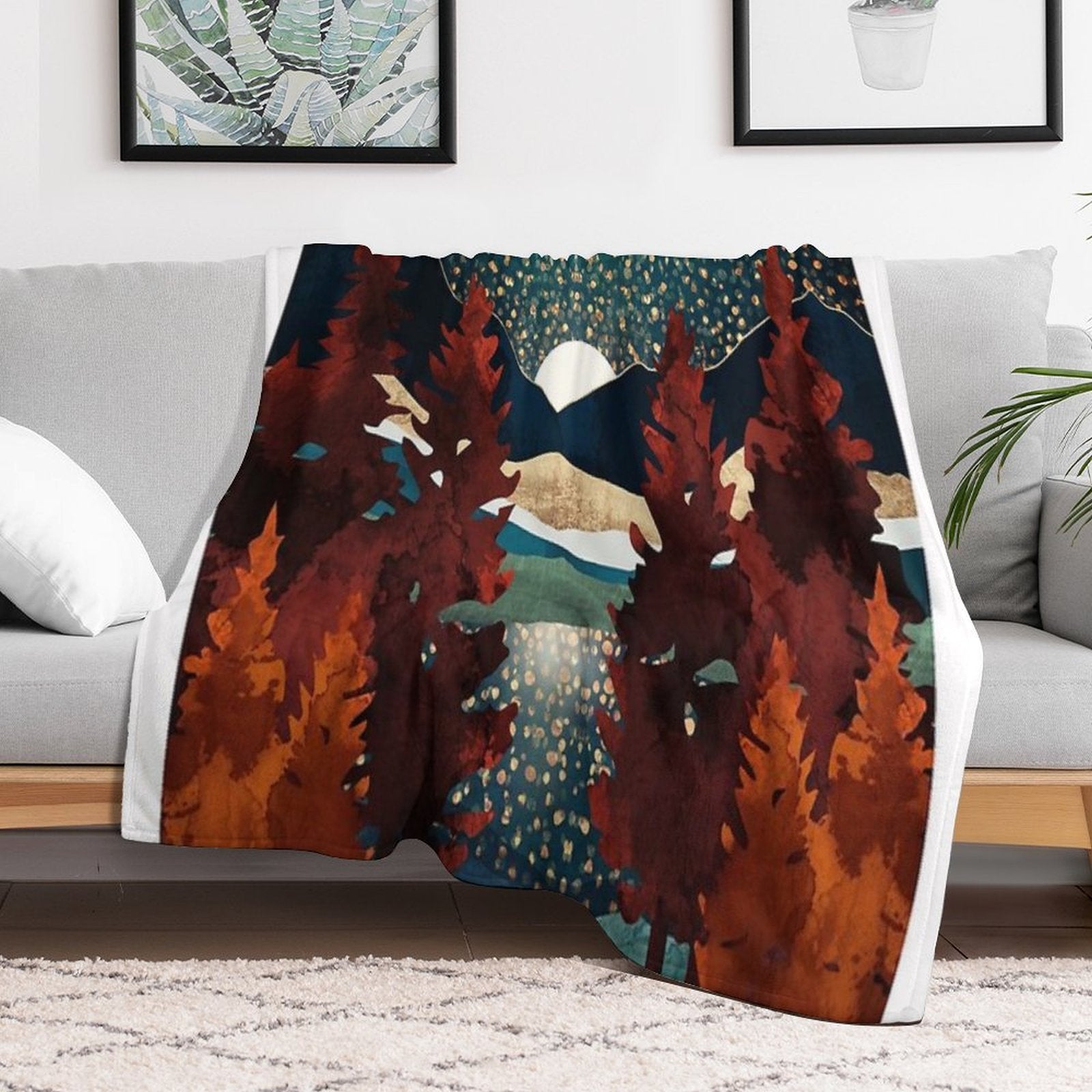 Star Sky Reflection Travel-friendly Throw Blanket