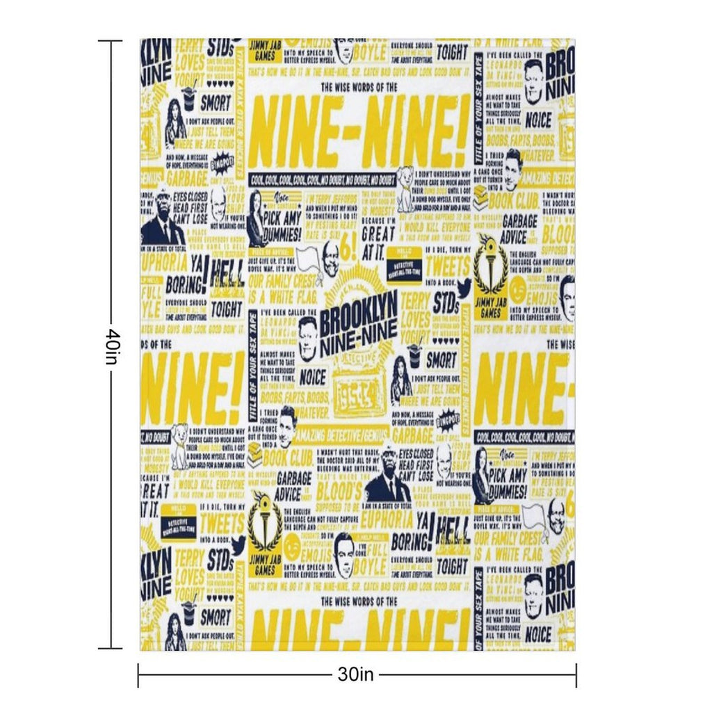 Wise Words of The Nine-Nine (Variant) Wrinkle-free Throw Blanket