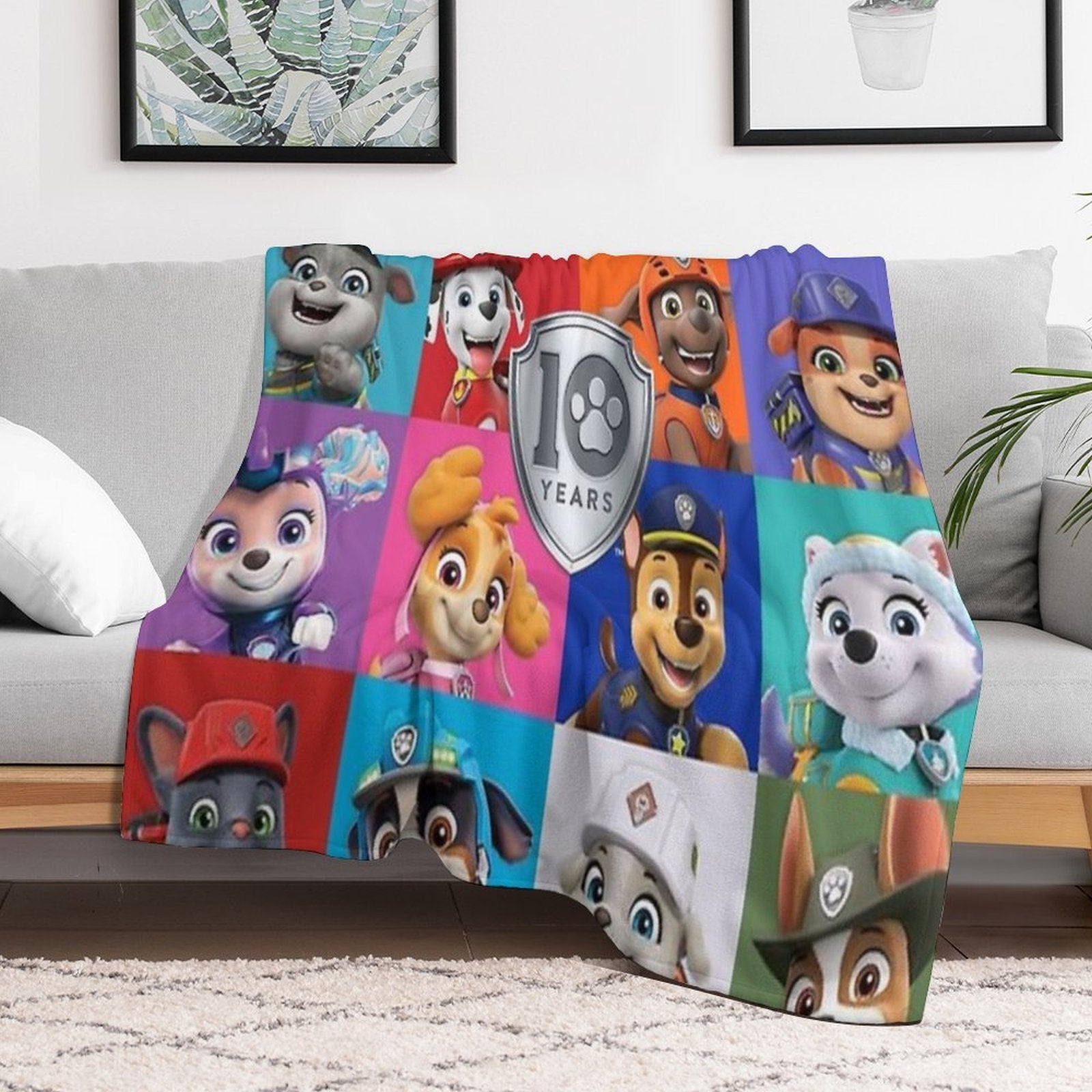 Paw Patrol Fanart Easy Care Throw Blanket