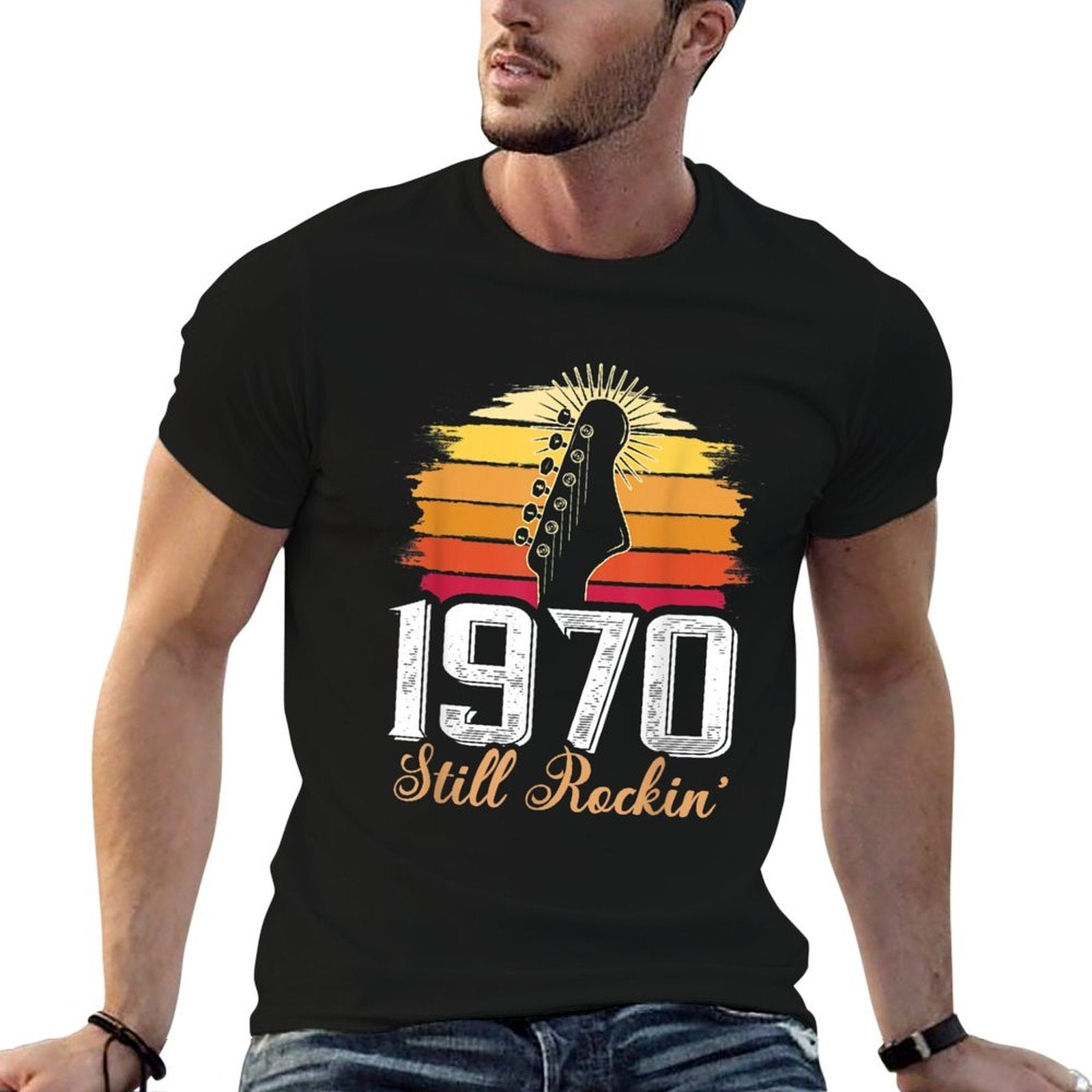 Vintage Retro Still Rockin' 1970 50 Years 50th Birthday Gift  Slim-fit Cut T-Shirt