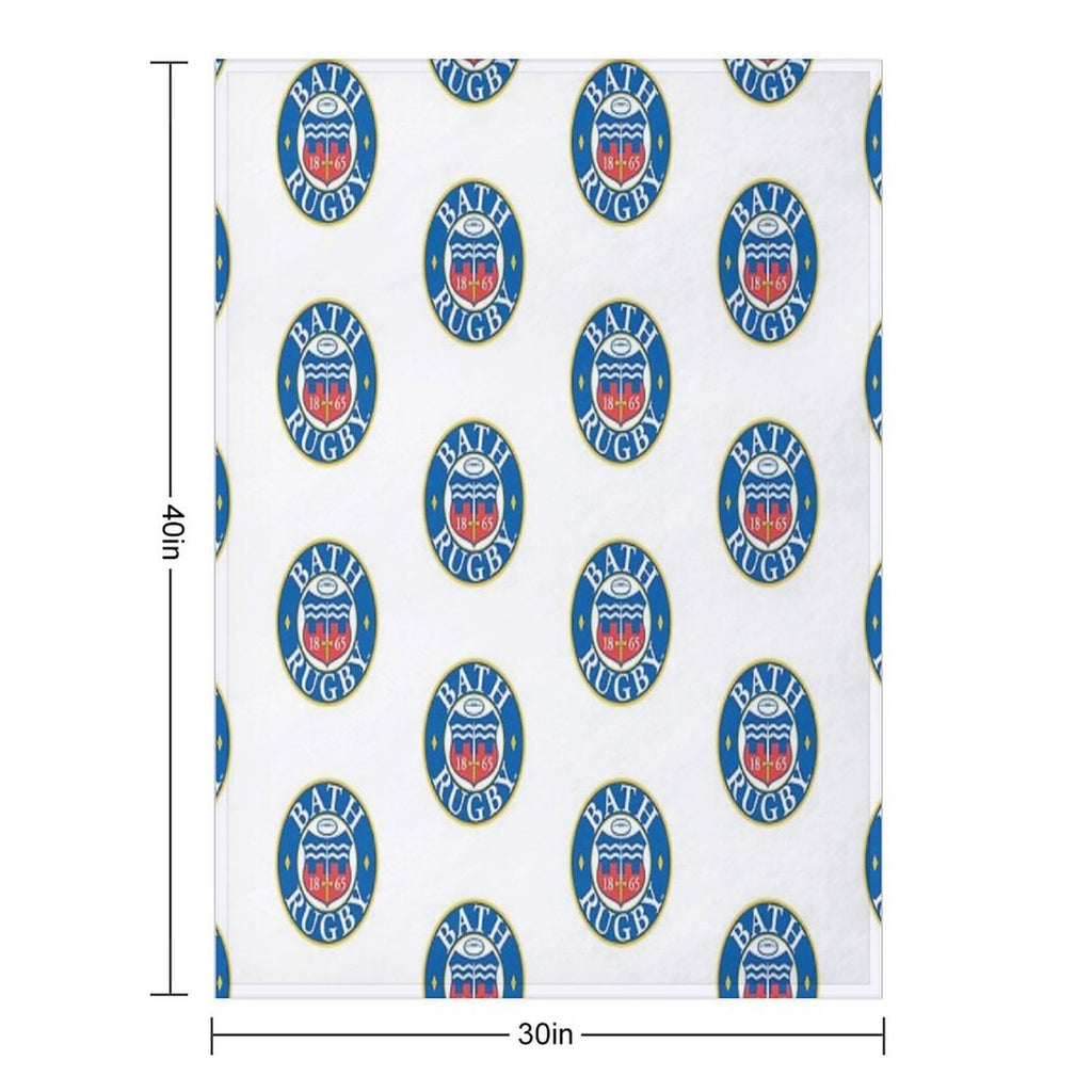 Bath Rugby Plush Throw Blanket