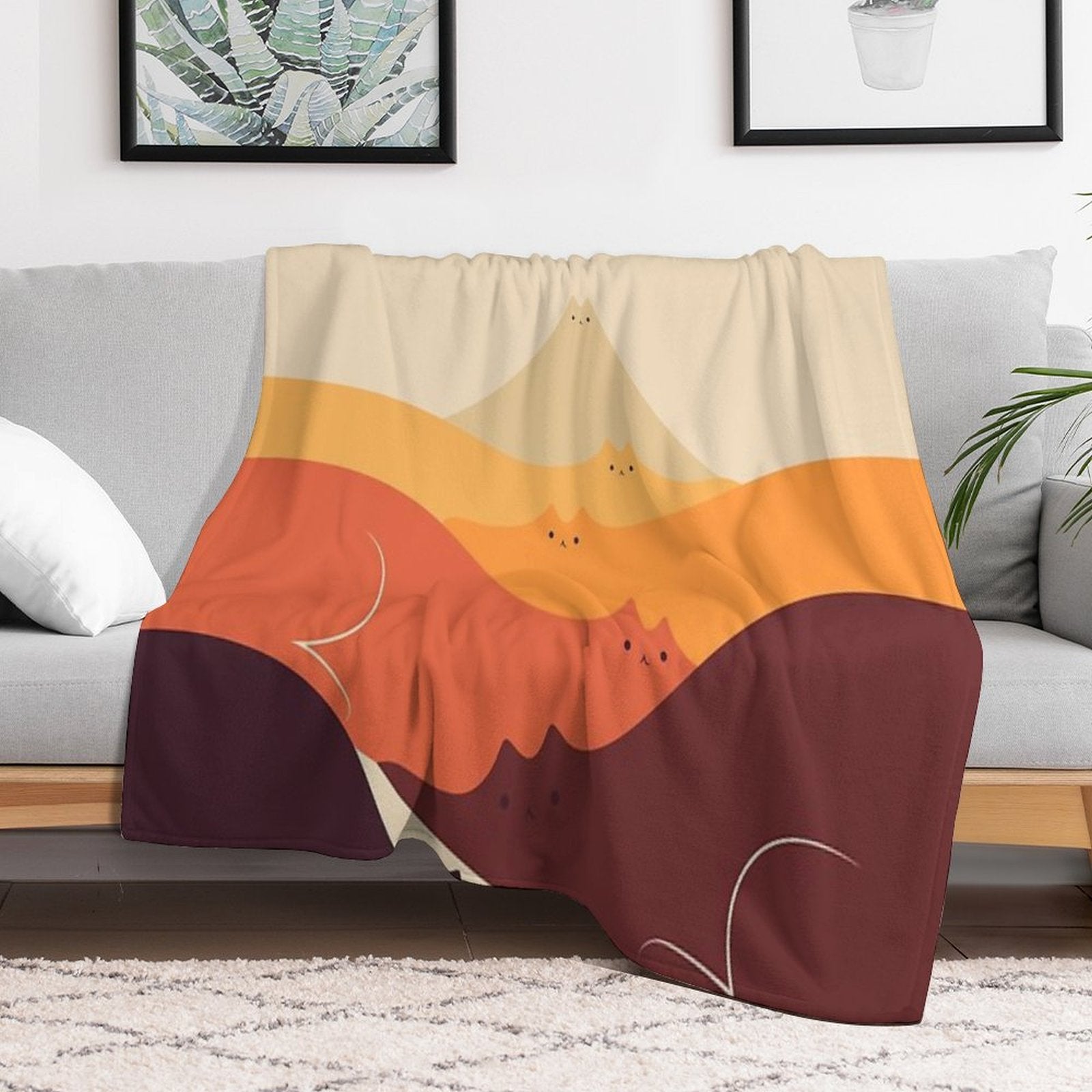 Cat Landscape 87 Lightweight Throw Blanket
