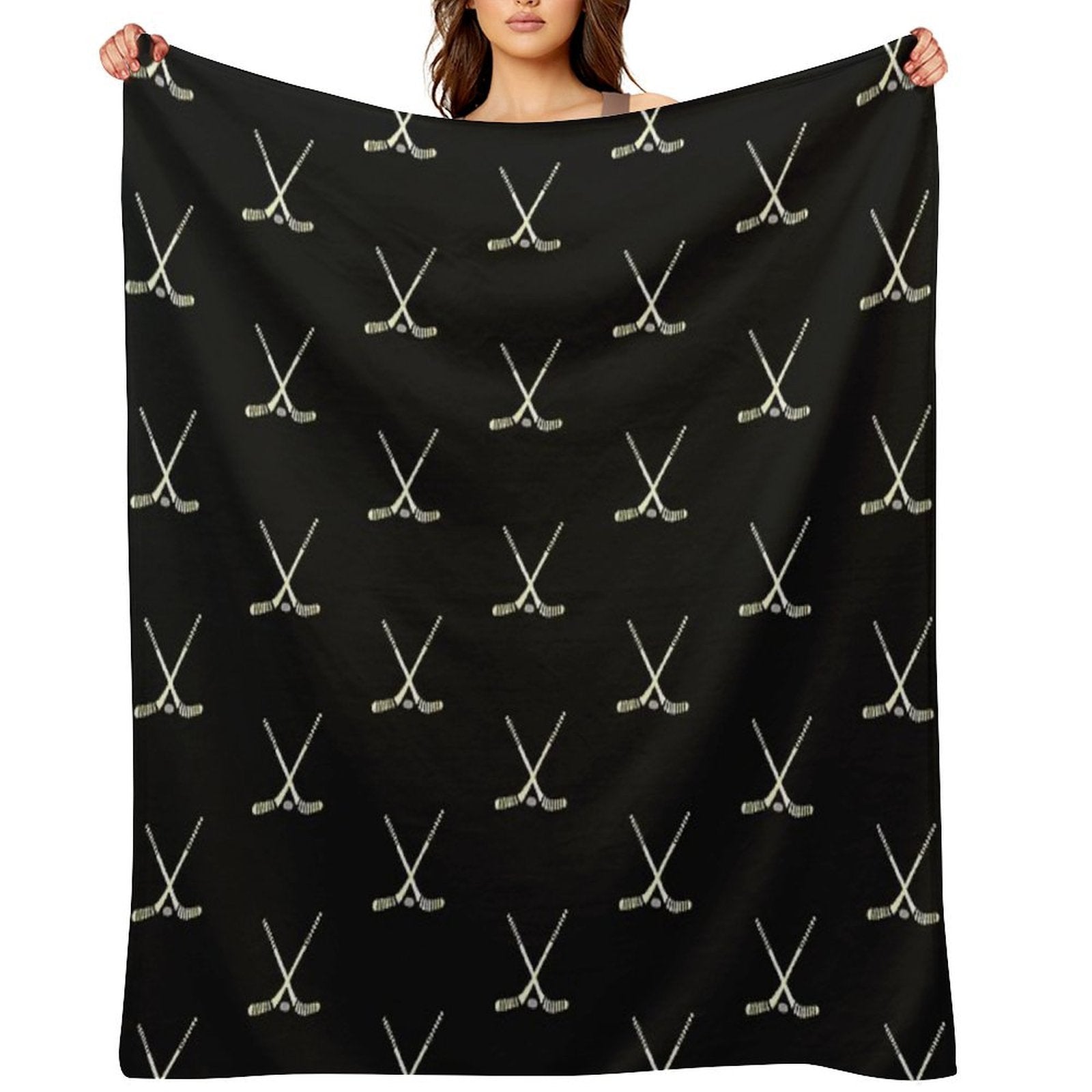 Hockey Sticks Travel-friendly Throw Blanket
