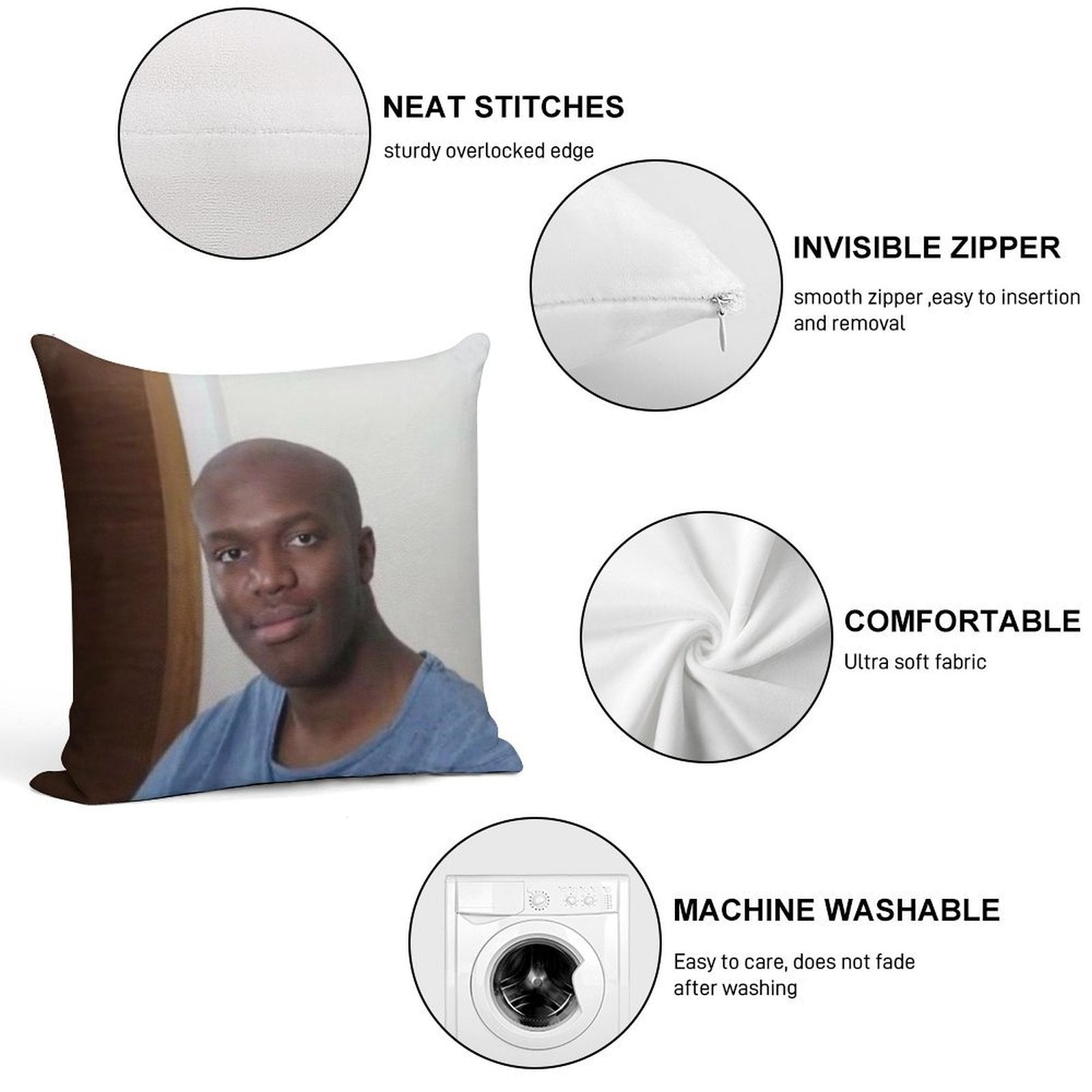 Baldski Soft Bedroom Essential Throw Pillow
