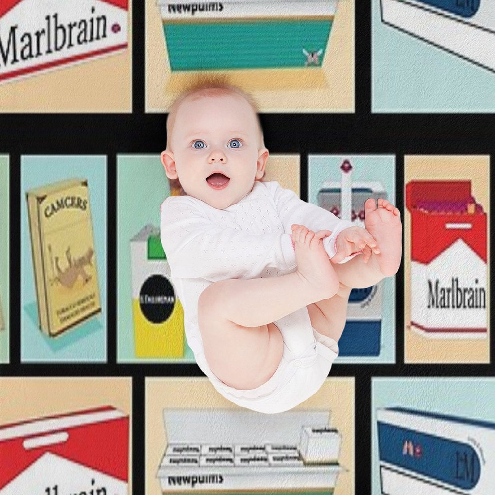 All Anti Smoking Cigarettes Boxes Anti-pilling Throw Blanket