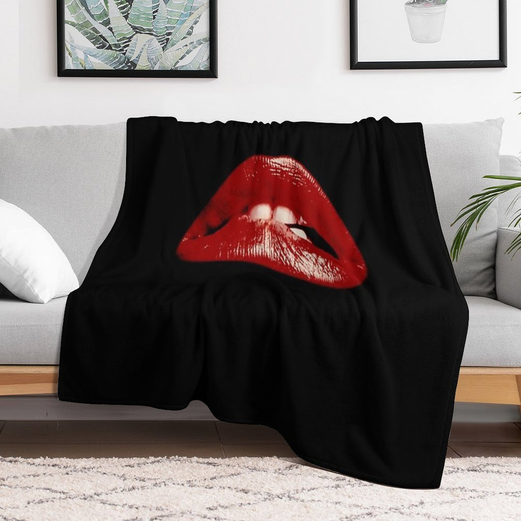 Rocky Horror Picture Show Lips Wrinkle-free Throw Blanket
