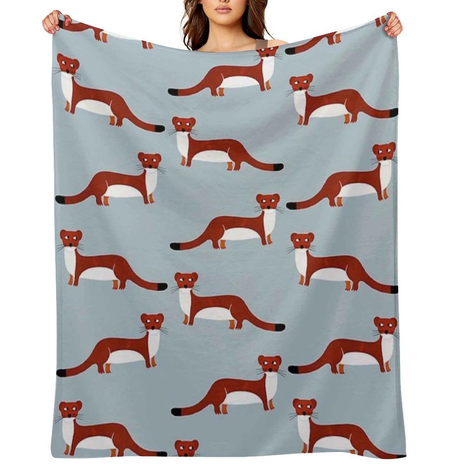 Weasel Compact Throw Blanket