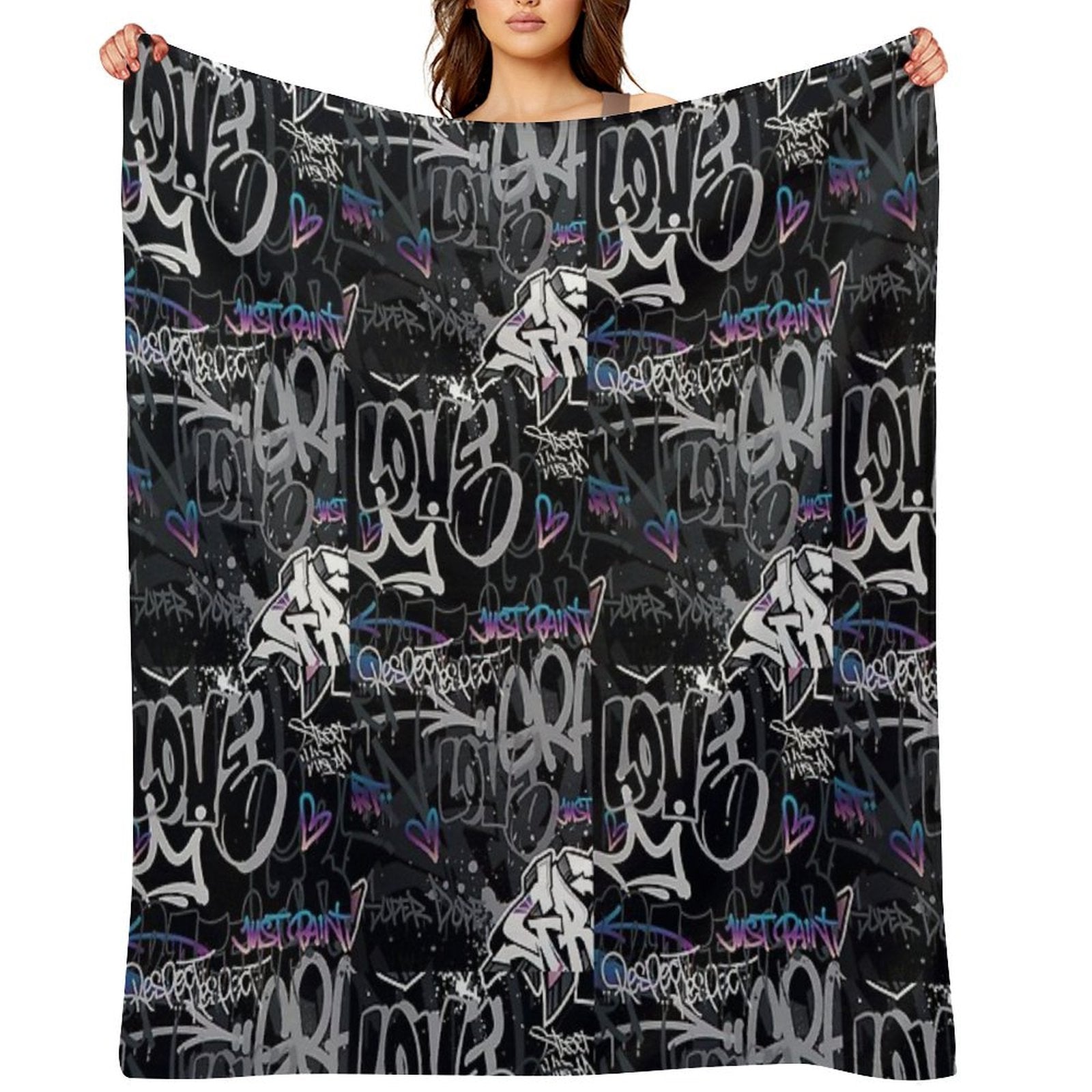 Graffiti Street Art Compact Throw Blanket