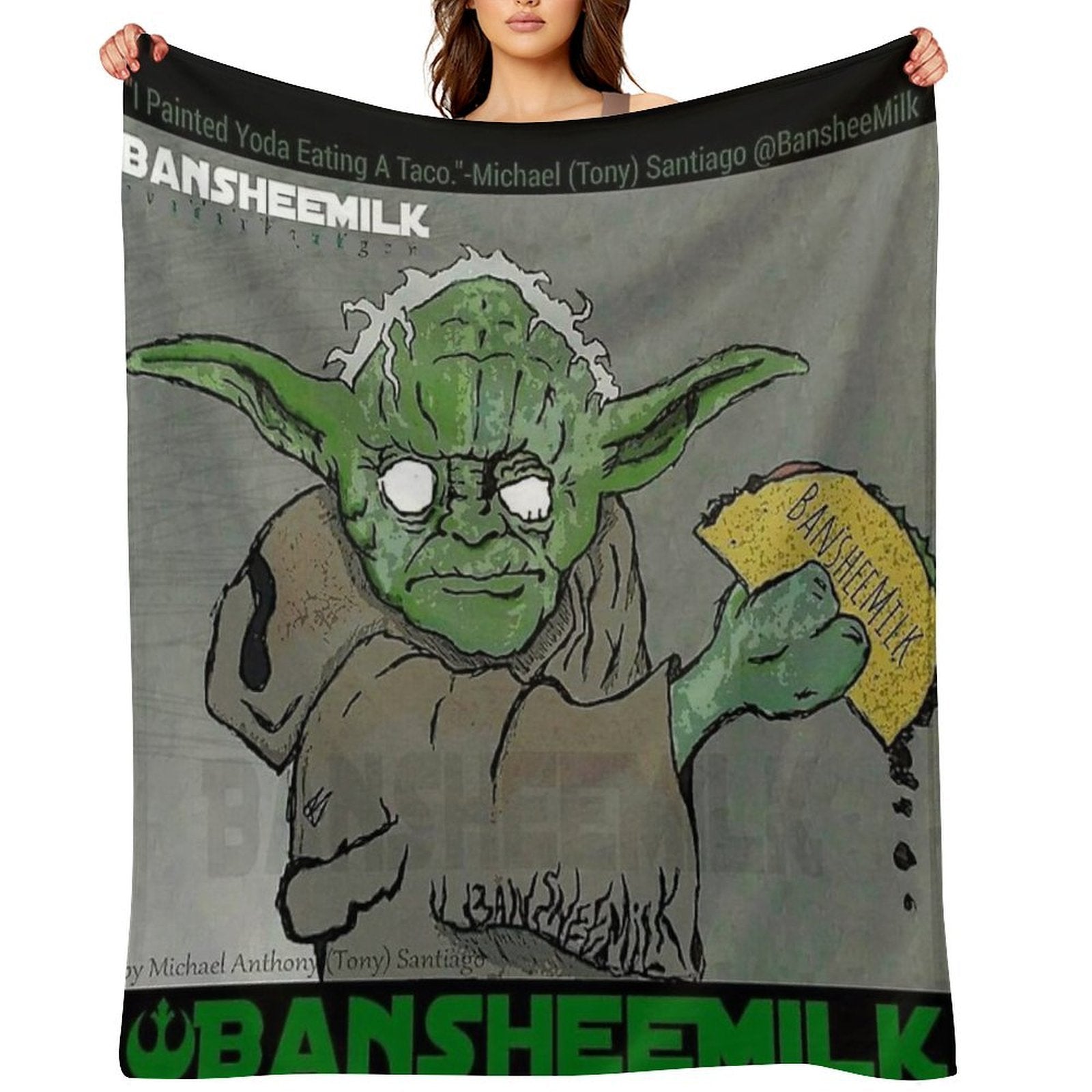 Gemini Master Eating Tacos Plush Throw Blanket