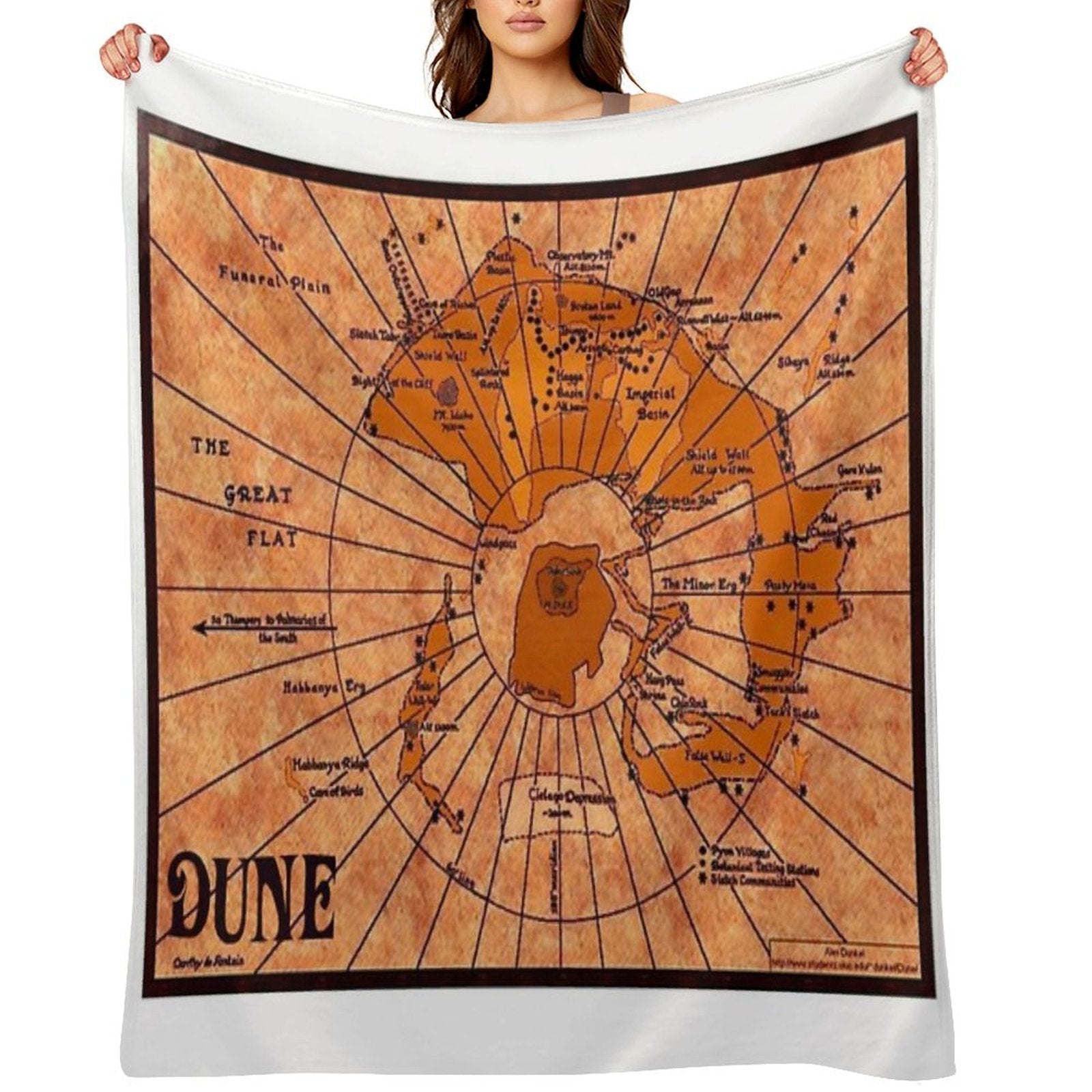 DUNE Map Premium Throw Blanket