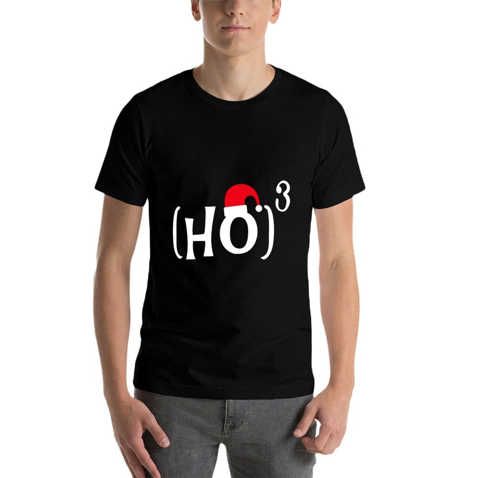 Funny Ho Cubed Christmas Math  Polyester Blend T-Shirt