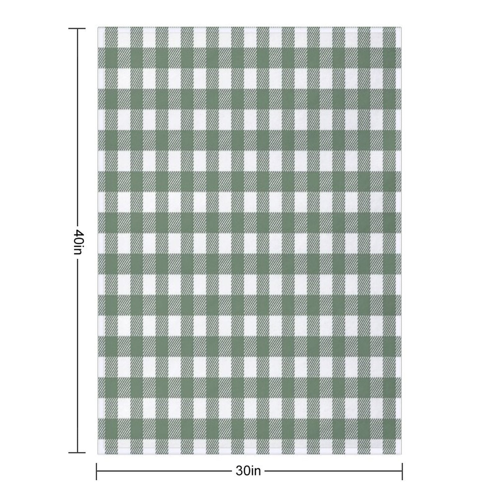 Plaid (sage Greenwhite) Travel-friendly Throw Blanket