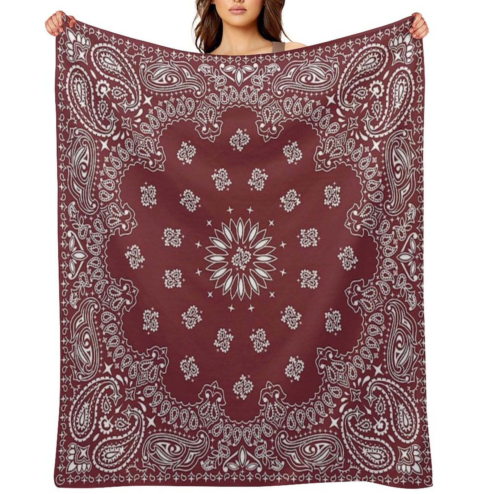 Bandana - Hippie Style Plush Throw Blanket