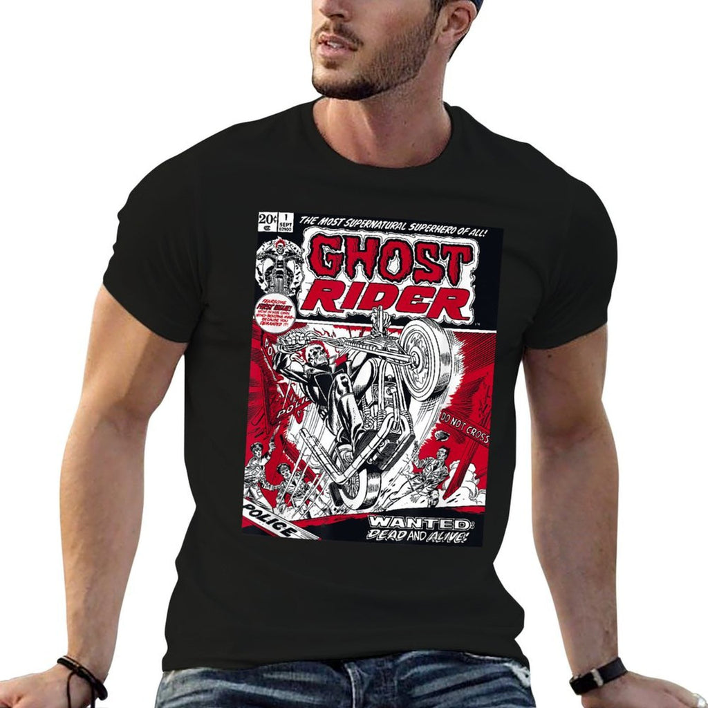 Marvel Ghost Rider Comic Book Cover Print Comfortable T-Shirt