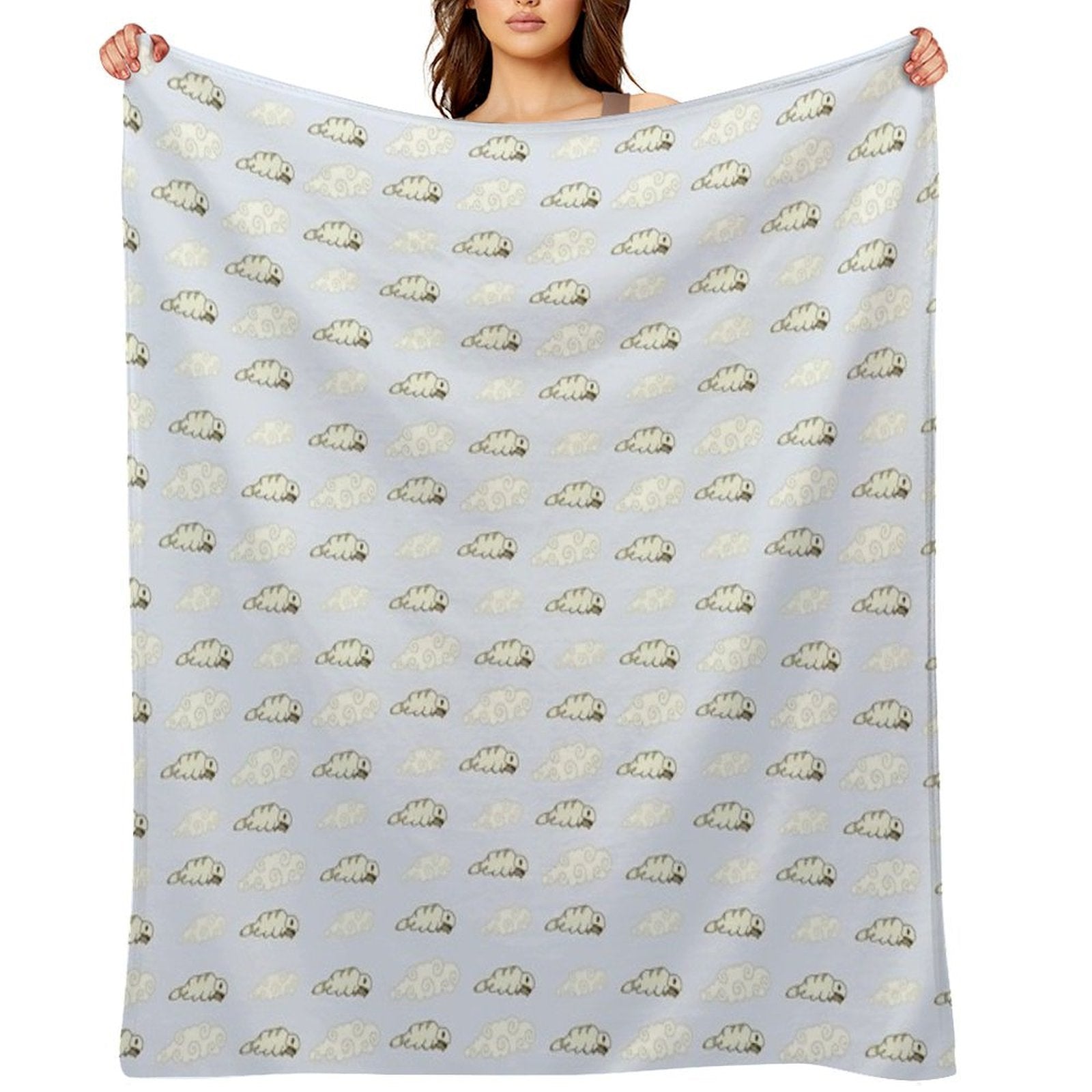 Appa And Appa-Shaped Clouds Machine-washable Throw Blanket