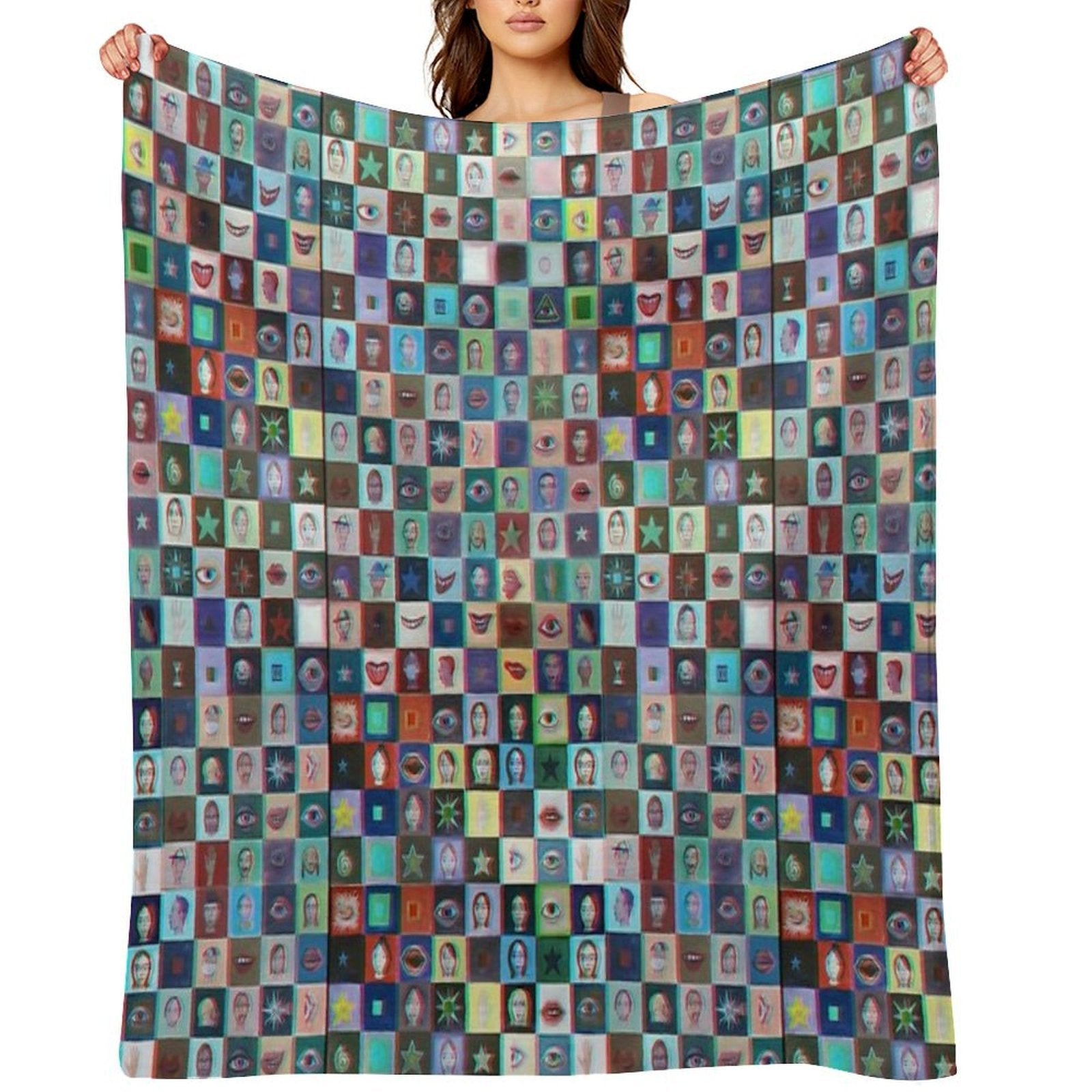 Chessboard Tapiz 3d 1 Machine-washable Throw Blanket