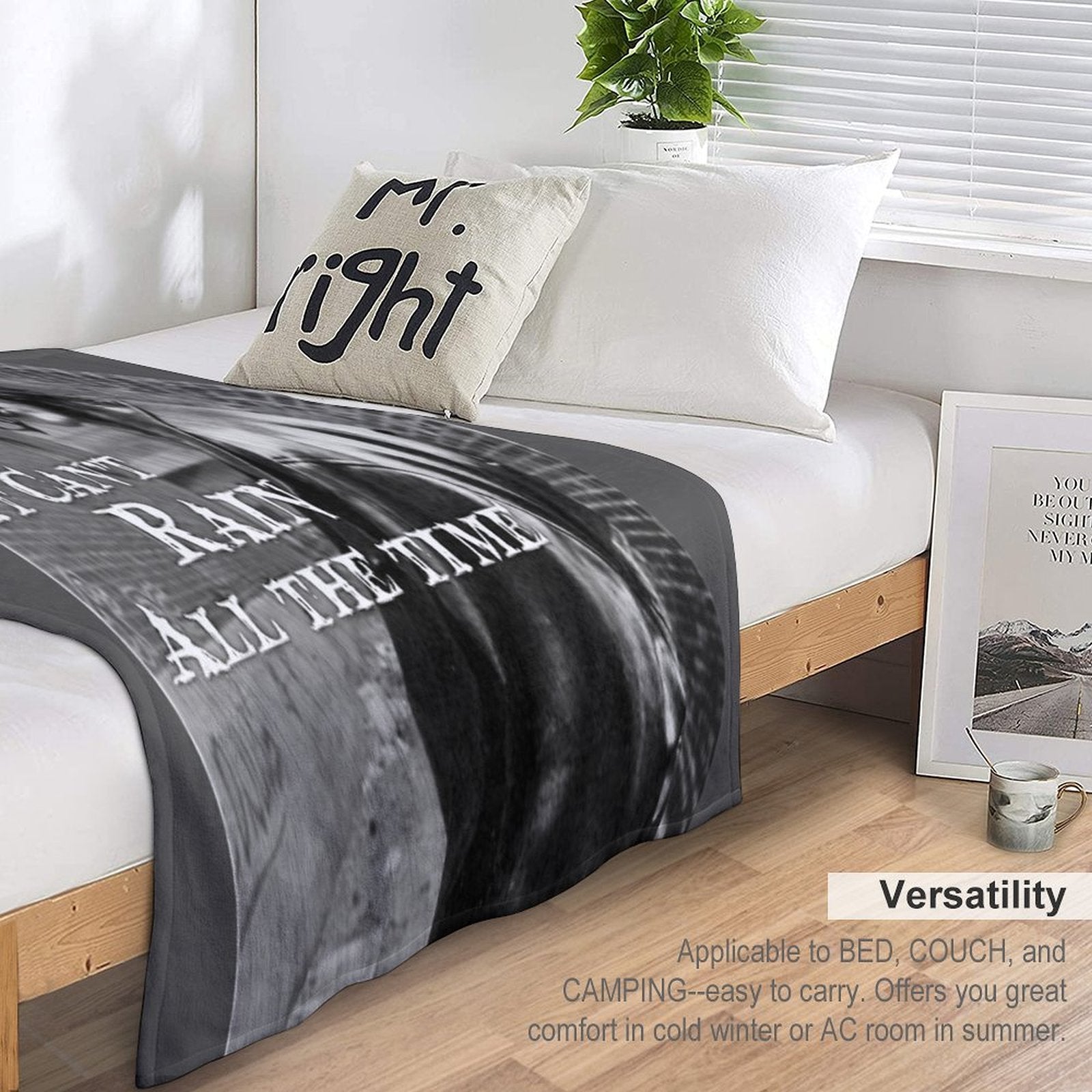 Can't Rain All The Time Easy Care Throw Blanket