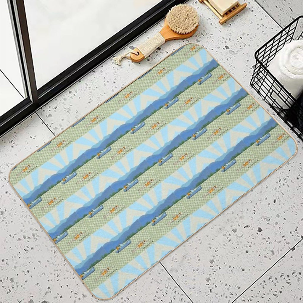 MYSWIM Fresh Water Lake Swimming (female Swimmer)  Non-Slip Bath Mat